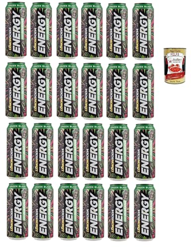 Lemonosoda Green blast, Bevanda energetica con guaranà, Alkoholfreier Energydrink mit Guarana, 24x 50cl + Italian Gourmet polpa 400g Lemonosoda Green blast, Bevanda energetica con guaranà, Alkoholfreier Energydrink mit Guarana, 24x 50cl + Italian Gourmet polpa 400g von Italian Gourmet E.R.
