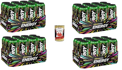 Lemonsoda-Energie | Green Blast, Energy Drink mit Guarana, Apfelsaft und Kiwi, 48 Dosen à 50 cl, mit Vitaminen und Koffein+ Italian Gourmet Polpa di Pomodoro 400g Lemonsoda-Energie | Green Blast, Energy Drink mit Guarana, Apfelsaft und Kiwi, 48 Dosen à 50 cl, mit Vitaminen und Koffein+ Italian Gourmet Polpa di Pomodoro 400g von Italian Gourmet E.R.