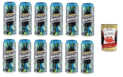 Lemonsoda Energieaktivator Mojito Twist alkoholfreies Getränk Sportgetränke 12x 50 cl + Italian Gourmet polpa 400g Lemonsoda Energieaktivator Mojito Twist alkoholfreies Getränk Sportgetränke 12x 50 cl + Italian Gourmet polpa 400g von Italian Gourmet E.R.