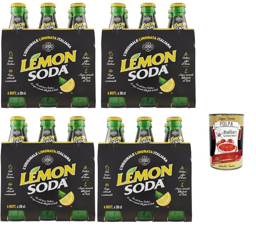 Lemonsoda Erfrischungsgetränk Zitrone lemonade, lemon flavoured italian soft drink, flasche glas, 24x 20cl + Italian Gourmet polpa 400g Lemonsoda Erfrischungsgetränk Zitrone lemonade, lemon flavoured italian soft drink, flasche glas, 24x 20cl + Italian Gourmet polpa 400g von Italian Gourmet E.R.
