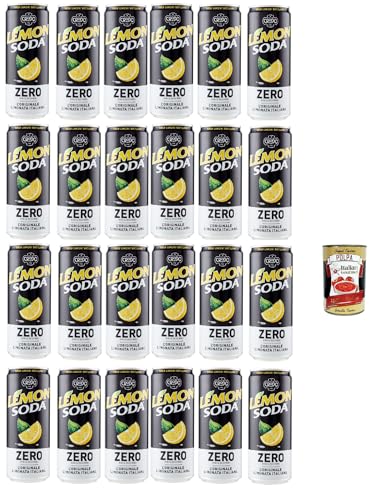 Lemonsoda Zero Erfrischungsgetränk Zitrone lemonade, Ohne Zuckerzusatz, lemon flavoured italian soft drink, sugar free, 24x 33cl + Italian Gourmet polpa 400g Lemonsoda Zero Erfrischungsgetränk Zitrone lemonade, Ohne Zuckerzusatz, lemon flavoured italian soft drink, sugar free, 24x 33cl + Italian Gourmet polpa 400g von Italian Gourmet E.R.