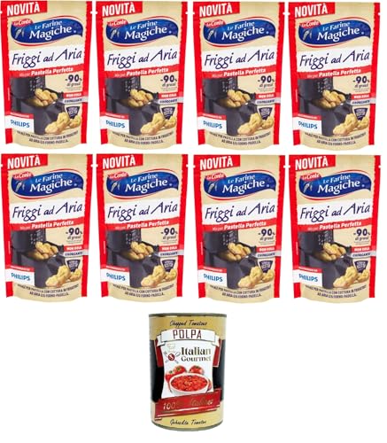 Lo Conte Le Farine Magiche Friggi ad Aria Mix per pastella Perfetta Ich zähle es zur Magic Flours Air Fry Mix für den perfekten Teig 8x300gr + Italian Gourmet polpa 400g Lo Conte Le Farine Magiche Friggi ad Aria Mix per pastella Perfetta Ich zähle es zur Magic Flours Air Fry Mix für den perfekten Teig 8x300gr + Italian Gourmet polpa 400g von Italian Gourmet E.R.