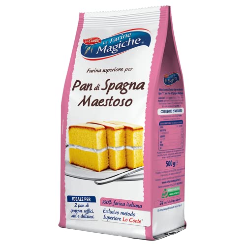 Lo Conte Le Farine Magiche Pan di Spagna Maestoso Mehl für Biskuitkuchen 500g Weichweizenmehl Typ "1" Lo Conte Le Farine Magiche Pan di Spagna Maestoso Mehl für Biskuitkuchen 500g Weichweizenmehl Typ "1" von Italian Gourmet E.R.