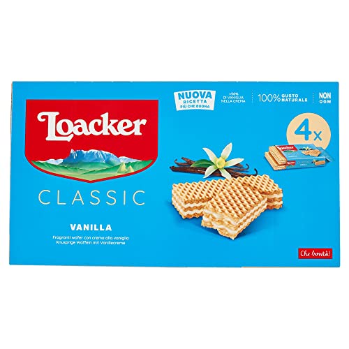 Loacker Classic Würfel reigel vanilla Waffeln kekse cookies kuchen 4x 45g von Italian Gourmet E.R.