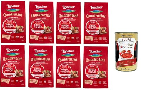 Loacker Quadratini Napolitaner Waffel mit Haselnusscreme 100% italienische Waffeln 8 x 125 g+ Italian Gourmet polpa 400g Loacker Quadratini Napolitaner Waffel mit Haselnusscreme 100% italienische Waffeln 8 x 125 g+ Italian Gourmet polpa 400g von Italian Gourmet E.R.