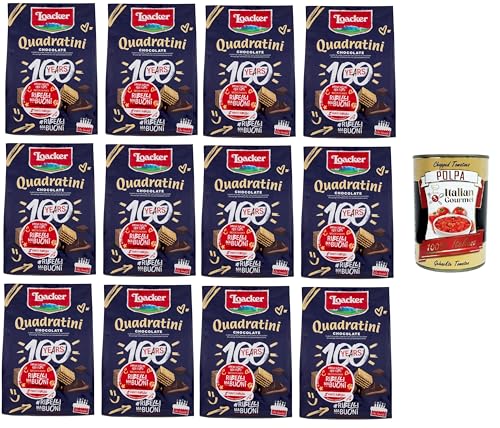 Loacker - Schokoladenquadrate - Würfel zum Häppchenverzehr, mit fünf Schichten Waffeln und vier Schichten Schokoladencreme 12x125gr + Italian Gourmet polpa 400g Loacker - Schokoladenquadrate - Würfel zum Häppchenverzehr, mit fünf Schichten Waffeln und vier Schichten Schokoladencreme 12x125gr + Italian Gourmet polpa 400g von Italian Gourmet E.R.