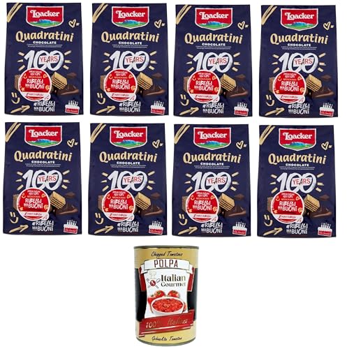 Loacker - Schokoladenquadrate - Würfel zum Häppchenverzehr, mit fünf Schichten Waffeln und vier Schichten Schokoladencreme 8x125gr + Italian Gourmet polpa 400g Loacker - Schokoladenquadrate - Würfel zum Häppchenverzehr, mit fünf Schichten Waffeln und vier Schichten Schokoladencreme 8x125gr + Italian Gourmet polpa 400g von Italian Gourmet E.R.