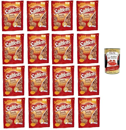 Lorenz Saltletts Seeds Cracker Mit Chiasamen, Leinsamen und Sesamsamen 16x 100gr + Italian Gourmet Polpa 400g Lorenz Saltletts Seeds Cracker Mit Chiasamen, Leinsamen und Sesamsamen 16x 100gr + Italian Gourmet Polpa 400g von Italian Gourmet E.R.
