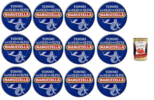 MARUZZELLA Tonno in olio d'oliva Thunfisch in Olivenöl 12 x 200gr + Italian Gourmet polpa 400g MARUZZELLA Tonno in olio d'oliva Thunfisch in Olivenöl 12 x 200gr + Italian Gourmet polpa 400g von Italian Gourmet E.R.