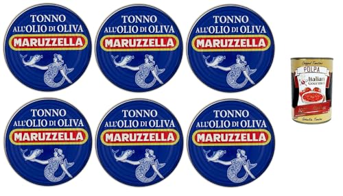 MARUZZELLA Tonno in olio d'oliva Thunfisch in Olivenöl 6x200gr + Italian Gourmet polpa 400g von Italian Gourmet E.R.