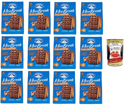 MONVISO Monbreak Fetta e cioccolato gianduja Monbreak-Scheibe und Gianduja-Schokolade 12x180 gr + Italian Gourmet polpa 400g MONVISO Monbreak Fetta e cioccolato gianduja Monbreak-Scheibe und Gianduja-Schokolade 12x180 gr + Italian Gourmet polpa 400g von Italian Gourmet E.R.