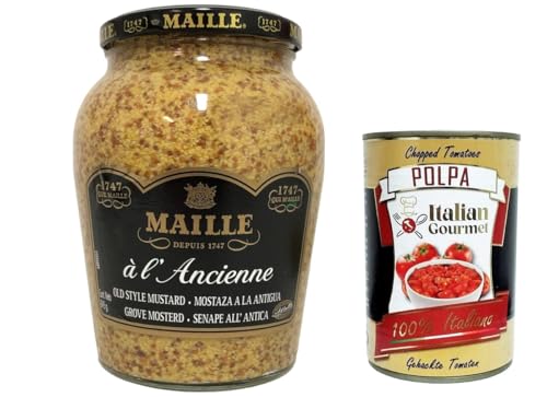 Maille Dijon à l Ancienne Senf nach alter Art grober Senf 845gr + Italian Gourmet polpa 400g Maille Dijon à l Ancienne Senf nach alter Art grober Senf 845gr + Italian Gourmet polpa 400g von Italian Gourmet E.R.