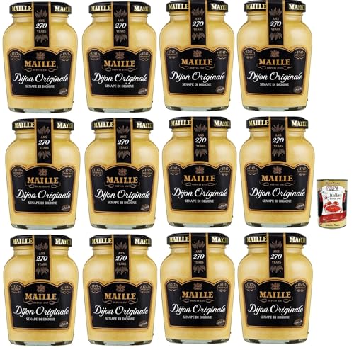 Maille Mustard Digione Originale, seinf, Traditioneller Dijon -Senf mit glatte und cremige Textur, Perfekt an Sandwiches, Hühner- und Fischrezepte geeignet 12x 215g + Italian Gourmet polpa 400g Maille Mustard Digione Originale, seinf, Traditioneller Dijon -Senf mit glatte und cremige Textur, Perfekt an Sandwiches, Hühner- und Fischrezepte geeignet 12x 215g + Italian Gourmet polpa 400g von Italian Gourmet E.R.