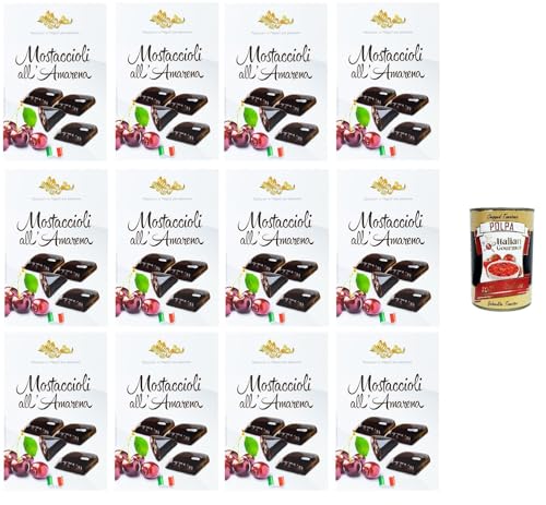 Maja Mini Mustaccioli Gusto Amarena Mini Mustaccioli Schwarzkirschgeschmack, klassisches Weihnachtsdessert 12x200gr + Italian Gourmet polpa 400g Maja Mini Mustaccioli Gusto Amarena Mini Mustaccioli Schwarzkirschgeschmack, klassisches Weihnachtsdessert 12x200gr + Italian Gourmet polpa 400g von Italian Gourmet E.R.