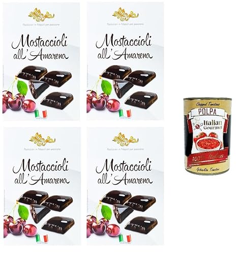 Maja Mini Mustaccioli Gusto Amarena Mini Mustaccioli Schwarzkirschgeschmack, klassisches Weihnachtsdessert 4x200gr + Italian Gourmet polpa 400g Maja Mini Mustaccioli Gusto Amarena Mini Mustaccioli Schwarzkirschgeschmack, klassisches Weihnachtsdessert 4x200gr + Italian Gourmet polpa 400g von Italian Gourmet E.R.
