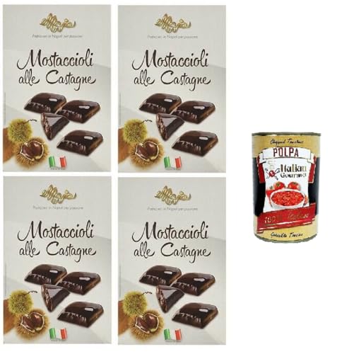 Maja Mustaccioli Alle Castagne Mustaccioli mit Kastanien, klassisches Weihnachtsdessert 4x200gr + Italian Gourmet polpa 400g Maja Mustaccioli Alle Castagne Mustaccioli mit Kastanien, klassisches Weihnachtsdessert 4x200gr + Italian Gourmet polpa 400g von Italian Gourmet E.R.