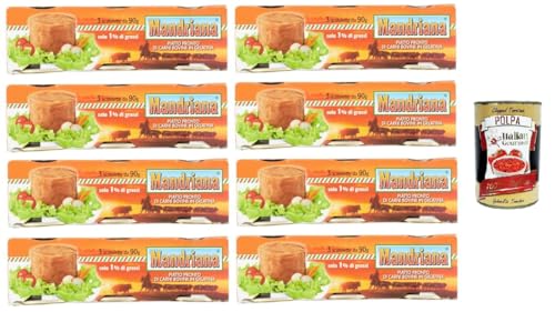 Mandriana, Piatto Pronto di Carne Bovina in gelatina Fertiggericht aus Rindfleisch in Gelee 8x270gr (3x90gr)+ Italian Gourmet polpa 400g von Italian Gourmet E.R.