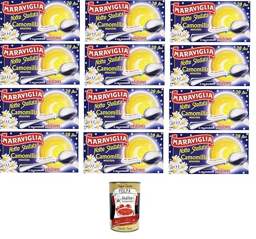 Maraviglia Notte Stellata Camomilla Setacciata, Sternennacht gesiebte Kamille, 20 Filter 12x 32gr + Italian Gourmet polpa 400g Maraviglia Notte Stellata Camomilla Setacciata, Sternennacht gesiebte Kamille, 20 Filter 12x 32gr + Italian Gourmet polpa 400g von Italian Gourmet E.R.