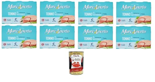 Mare Aperto Tonno al Naturale con un pizzico di sale Natürlicher Thunfisch mit einer Prise Salz 8x 480gr Packung mit 6 80g-Dosen + Italian Gourmet polpa 400g Mare Aperto Tonno al Naturale con un pizzico di sale Natürlicher Thunfisch mit einer Prise Salz 8x 480gr Packung mit 6 80g-Dosen + Italian Gourmet polpa 400g von Italian Gourmet E.R.