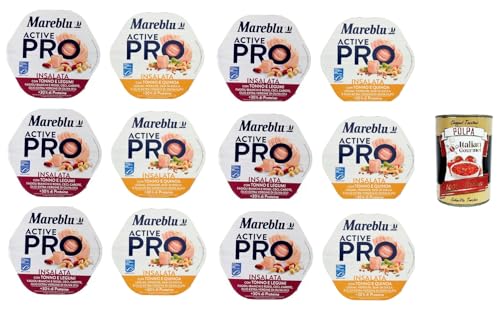 Mareblu Active Pro Testpaket Insalata Con Tonno E Legumi, Tonno e Quinoa Pro Salat mit Thunfisch und Hülsenfrüchten,Thunfisch und Quinoa 12x220gr + Italian Gourmet polpa 400g Mareblu Active Pro Testpaket Insalata Con Tonno E Legumi, Tonno e Quinoa Pro Salat mit Thunfisch und Hülsenfrüchten,Thunfisch und Quinoa 12x220gr + Italian Gourmet polpa 400g von Italian Gourmet E.R.