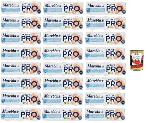 Mareblu Active Pro Tonno Al Naturale, Natural Thunfisch 24 Packungen 3x60gr +Italian Gourmet pelati 400gr Mareblu Active Pro Tonno Al Naturale, Natural Thunfisch 24 Packungen 3x60gr +Italian Gourmet pelati 400gr von Italian Gourmet E.R.