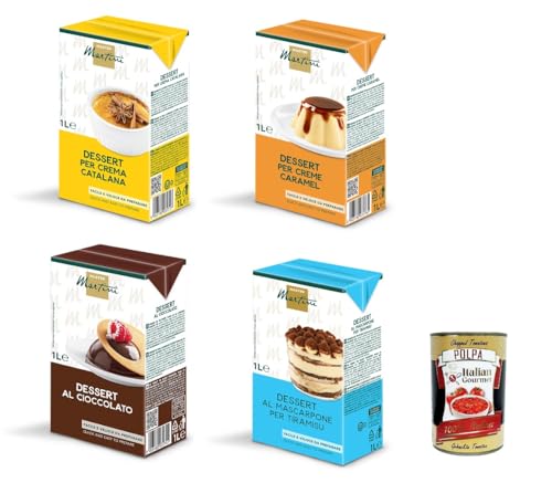 Master Martini Testpaket Basis für das Dessert Crema Catalana. Tiramisu, Crèm Caramel, Schokoladendessert 4x 1lt + Italian Gourmet Polpa 400g Master Martini Testpaket Basis für das Dessert Crema Catalana. Tiramisu, Crèm Caramel, Schokoladendessert 4x 1lt + Italian Gourmet Polpa 400g von Italian Gourmet E.R.