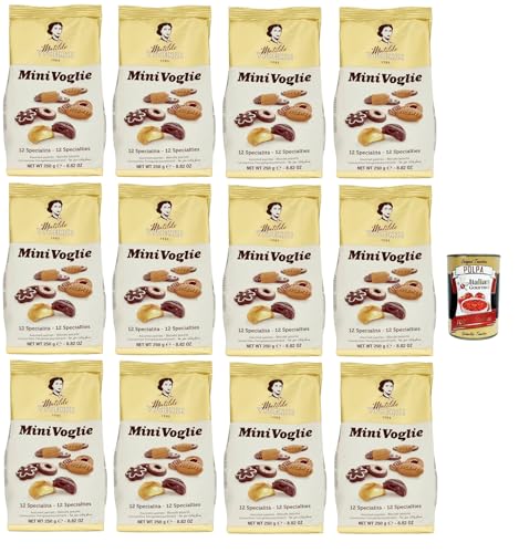 Matilde Vicenzi - Biscotti Minivoglie, Auswahl an Gebäck, Shortcruste Shortbread Chocolate, Sahne oder Marmelade, Butter oder Kakao -Shortbreads, 12x 250 g + Italian Gourmet polpa 400g Matilde Vicenzi - Biscotti Minivoglie, Auswahl an Gebäck, Shortcruste Shortbread Chocolate, Sahne oder Marmelade, Butter oder Kakao -Shortbreads, 12x 250 g + Italian Gourmet polpa 400g von Italian Gourmet E.R.