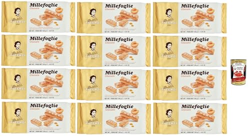 Matilde Vicenzi - Millefoglie D'Italia Glassate, Kekse mit einer exquisiten Glasur des zarten Finishs mit dem Albicocca, 12x 125 g + Italian Gourmet polpa 400g Matilde Vicenzi - Millefoglie D'Italia Glassate, Kekse mit einer exquisiten Glasur des zarten Finishs mit dem Albicocca, 12x 125 g + Italian Gourmet polpa 400g von Italian Gourmet E.R.