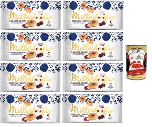 Matilde Vicenzi Millevoglie Fabbri, Fabbri-Blätterteighäppchen mit einem Herz aus Schwarzkirschen 8x90gr + Italian Gourmet Polpa di Pomodoro 400g Matilde Vicenzi Millevoglie Fabbri, Fabbri-Blätterteighäppchen mit einem Herz aus Schwarzkirschen 8x90gr + Italian Gourmet Polpa di Pomodoro 400g von Italian Gourmet E.R.