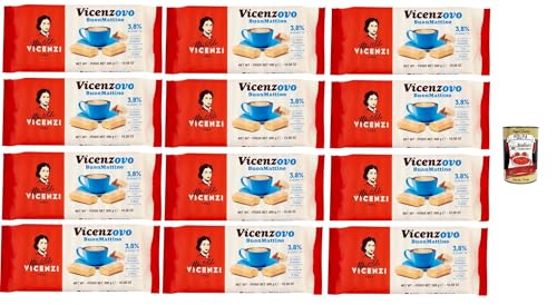 Matilde Vicenzi - Savoiardi Vicenzovo Buon Mattino, Traditionelle, einfache und leichte Kekse, hFrühstückskekse 12x 300 g + Italian Gourmet polpa 400g Matilde Vicenzi - Savoiardi Vicenzovo Buon Mattino, Traditionelle, einfache und leichte Kekse, hFrühstückskekse 12x 300 g + Italian Gourmet polpa 400g von Italian Gourmet E.R.