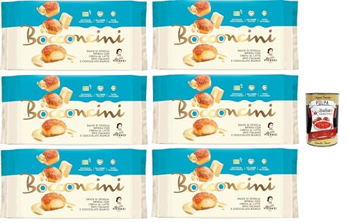 Matilde Vicenzi millefoglie Bocconcini al Latte e Cioccolato Bianco, Blätterteigbacken,knusprige und zarte,süße Snack, gefüllt mit Milch und weiße Schokoladecreme 6x 100g + Italian gourmet polpa 400g Matilde Vicenzi millefoglie Bocconcini al Latte e Cioccolato Bianco, Blätterteigbacken,knusprige und zarte,süße Snack, gefüllt mit Milch und weiße Schokoladecreme 6x 100g + Italian gourmet polpa 400g von Italian Gourmet E.R.