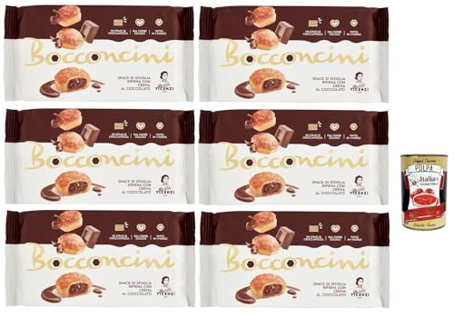 Matilde Vicenzi millefoglie Bocconcini al cioccolato, Blätterteigbacken, knusprige und zarte, süße Snack aus raffiniertem Gebäck, gefüllt mit Schokoladencreme 6x 100g + Italian gourmet polpa 400g Matilde Vicenzi millefoglie Bocconcini al cioccolato, Blätterteigbacken, knusprige und zarte, süße Snack aus raffiniertem Gebäck, gefüllt mit Schokoladencreme 6x 100g + Italian gourmet polpa 400g von Italian Gourmet E.R.