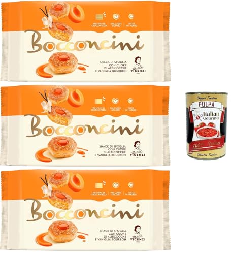 Matilde Vicenzi millefoglie Bocconcini di Albicocche e Vaniglia ,Blätterteigbacken,knusprige und zarte,snack gefüllt von Aprikosen und Vanille -Bourbon creme 3x 90g + Italian gourmet polpa 400g Matilde Vicenzi millefoglie Bocconcini di Albicocche e Vaniglia ,Blätterteigbacken,knusprige und zarte,snack gefüllt von Aprikosen und Vanille -Bourbon creme 3x 90g + Italian gourmet polpa 400g von Italian Gourmet E.R.