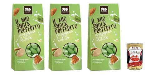 Maxtris Sacchetto Pistacchio, Konfetti Pistazie, gerösteter Mandel mit weißer Schokolade mit Pistazie bedeckt 3x 150g + Italian Gourmet polpa 400g Maxtris Sacchetto Pistacchio, Konfetti Pistazie, gerösteter Mandel mit weißer Schokolade mit Pistazie bedeckt 3x 150g + Italian Gourmet polpa 400g von Italian Gourmet E.R.