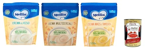 Mellin TestPaket Creme, Crema riso - Multicereali - Mais e tapioca , 3x 200g + italian Gourmet polpa 400g Mellin TestPaket Creme, Crema riso - Multicereali - Mais e tapioca , 3x 200g + italian Gourmet polpa 400g von Italian Gourmet E.R.
