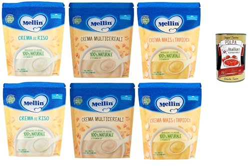 Mellin TestPaket Creme, Crema riso - Multicereali - Mais e tapioca , 6x 200g + italian Gourmet polpa 400g Mellin TestPaket Creme, Crema riso - Multicereali - Mais e tapioca , 6x 200g + italian Gourmet polpa 400g von Italian Gourmet E.R.