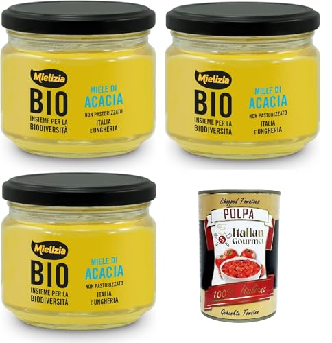 Mielizia Miele Di Acacia Non pastorizzato Unpasteurisierter Akazienhonig 3x300gr + Italian Gourmet polpa 400g Mielizia Miele Di Acacia Non pastorizzato Unpasteurisierter Akazienhonig 3x300gr + Italian Gourmet polpa 400g von Italian Gourmet E.R.
