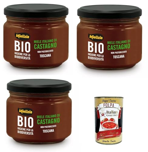 Mielizia Miele Italiano di Castagno Non pastorizzato Unpasteurisierter italienischer Kastanienhonig 3x300gr + Italian Gourmet polpa 400g Mielizia Miele Italiano di Castagno Non pastorizzato Unpasteurisierter italienischer Kastanienhonig 3x300gr + Italian Gourmet polpa 400g von Italian Gourmet E.R.