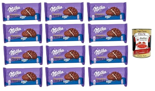 Milka Cookies Sensation Oreo, cookies ripieni di crema Cookies Sensation, Kekse gefüllt mit Oreo-Creme - 12x156g+ Italian Gourmet Polpa 400 g Milka Cookies Sensation Oreo, cookies ripieni di crema Cookies Sensation, Kekse gefüllt mit Oreo-Creme - 12x156g+ Italian Gourmet Polpa 400 g von Italian Gourmet E.R.