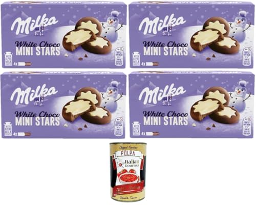 Milka White Choco Mini Stars,Weiße Schoko-Ministerne, 4x150 gr+ Italian Gourmet Polpa di Pomodoro 400g Milka White Choco Mini Stars,Weiße Schoko-Ministerne, 4x150 gr+ Italian Gourmet Polpa di Pomodoro 400g von Italian Gourmet E.R.