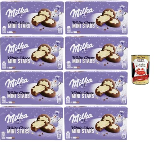 Milka White Choco Mini Stars,Weiße Schoko-Ministerne, 8x150 gr+ Italian Gourmet Polpa di Pomodoro 400g Milka White Choco Mini Stars,Weiße Schoko-Ministerne, 8x150 gr+ Italian Gourmet Polpa di Pomodoro 400g von Italian Gourmet E.R.