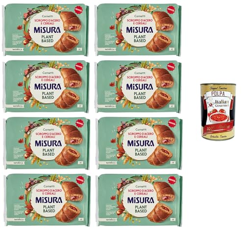 Misura, Naturìcca Plant Based cornetti sciroppo d'acero e cereali Plant Based Ahornsirup und Getreidecroissants 8x298gr +Italian Gourmet polpa 400g Misura, Naturìcca Plant Based cornetti sciroppo d'acero e cereali Plant Based Ahornsirup und Getreidecroissants 8x298gr +Italian Gourmet polpa 400g von Italian Gourmet E.R.