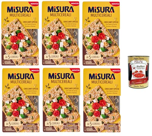 Misura Multicereali Croccanti,Mehrkorn Knusperbrei mit Kürbiskernen, Sesam und Quinoa 6x 200 g+ Italian Gourmet polpa 400g Misura Multicereali Croccanti,Mehrkorn Knusperbrei mit Kürbiskernen, Sesam und Quinoa 6x 200 g+ Italian Gourmet polpa 400g von Italian Gourmet E.R.
