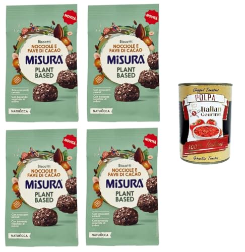Misura Naturìcca Biscotti Nocciole e Fave di Cacao Plant Based Kekse Haselnüsse und Kakaobohnen auf pflanzlicher Basis 4x260 g+Italian Gourmet polpa 400g Misura Naturìcca Biscotti Nocciole e Fave di Cacao Plant Based Kekse Haselnüsse und Kakaobohnen auf pflanzlicher Basis 4x260 g+Italian Gourmet polpa 400g von Italian Gourmet E.R.