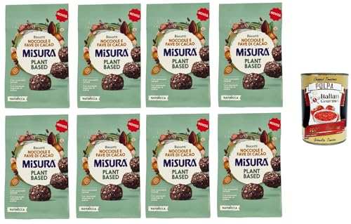 Misura Naturìcca Biscotti Nocciole e Fave di Cacao Plant Based Kekse Haselnüsse und Kakaobohnen auf pflanzlicher Basis 8x260 g+Italian Gourmet polpa 400g Misura Naturìcca Biscotti Nocciole e Fave di Cacao Plant Based Kekse Haselnüsse und Kakaobohnen auf pflanzlicher Basis 8x260 g+Italian Gourmet polpa 400g von Italian Gourmet E.R.