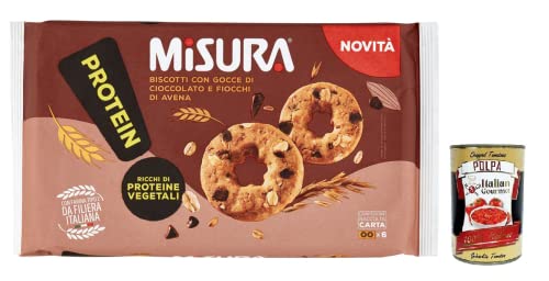 Misura Protein,Proteinkekse mit Schokoladentropfen und Haferflocken,Reich an pflanzlichen Proteinen, 260g + Italian Gourmet Polpa di Pomodoro 400g Dose Misura Protein,Proteinkekse mit Schokoladentropfen und Haferflocken,Reich an pflanzlichen Proteinen, 260g + Italian Gourmet Polpa di Pomodoro 400g Dose von Italian Gourmet E.R.