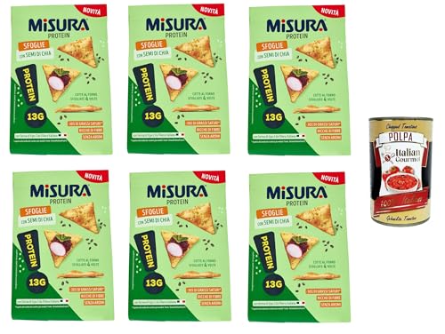 Misura Protein Sfoglie con semi di Chia Protein-Puffs mit Chia-Samen abmessen 6x 170gr + Italian Gourmet Polpa di Pomodoro 400g Misura Protein Sfoglie con semi di Chia Protein-Puffs mit Chia-Samen abmessen 6x 170gr + Italian Gourmet Polpa di Pomodoro 400g von Italian Gourmet E.R.
