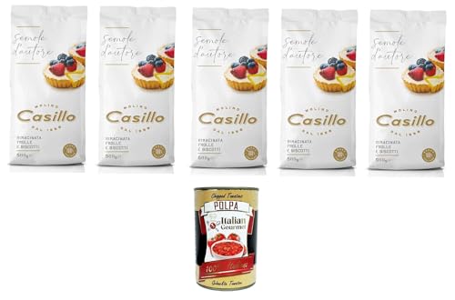 Molino Casillo Semola D'Autore Farina di semola rimacinata per Pasta Frolla e Biscotti Nachgemahlenes Grießmehl für Mürbeteig und Kekse 5x500gr + Italian Gourmet polpa 400g Molino Casillo Semola D'Autore Farina di semola rimacinata per Pasta Frolla e Biscotti Nachgemahlenes Grießmehl für Mürbeteig und Kekse 5x500gr + Italian Gourmet polpa 400g von Italian Gourmet E.R.