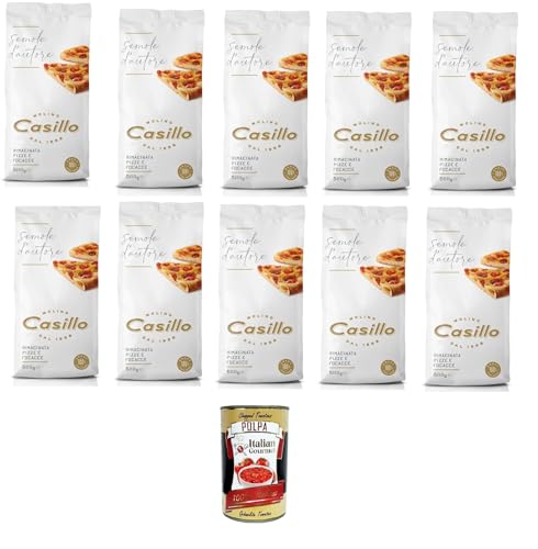 Molino Casillo Semola D'Autore Farina di semola rimacinata per Pizze e Focacce Gemahlenes Grießmehl für Pizzen und Focaccia 10x500gr + Italian Gourmet polpa 400g Molino Casillo Semola D'Autore Farina di semola rimacinata per Pizze e Focacce Gemahlenes Grießmehl für Pizzen und Focaccia 10x500gr + Italian Gourmet polpa 400g von Italian Gourmet E.R.