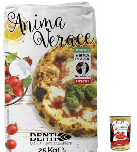 Molino Denti Spezialmehl für Pizza „Anima Verace“ 25 kg + Italian Gourmet polpa 400g Molino Denti Spezialmehl für Pizza „Anima Verace“ 25 kg + Italian Gourmet polpa 400g von Italian Gourmet E.R.